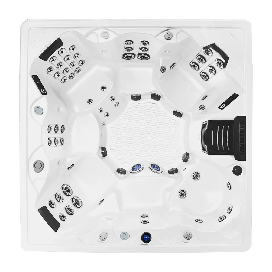 Artesian Spas Grand Cayman Elite seven-person hot tub, official product photo